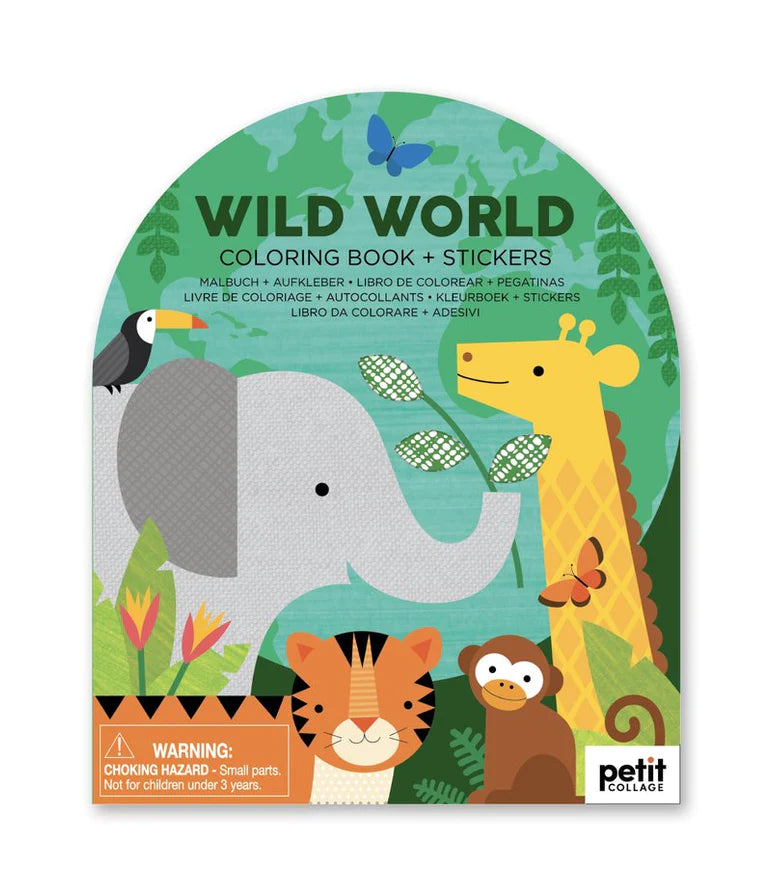 Petit Collage Colouring Books with Stickers