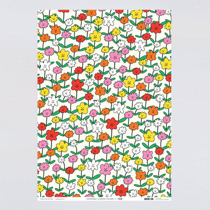Happy Flowers Gift Wrap