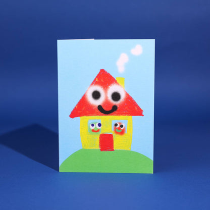 House Greetings Card by Jon Burgerman