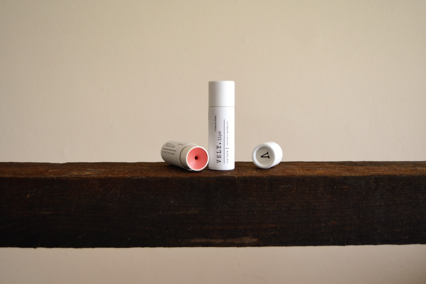 Natural Vegan Tinted Lip Balm "French Pink" With Carrot Oil