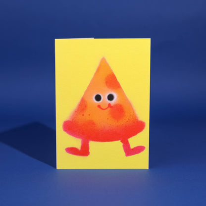 Pizza Greetings Card by Jon Burgerman